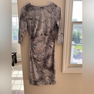 J. McLaughlin Black and White 3/4  Sleeve Dress